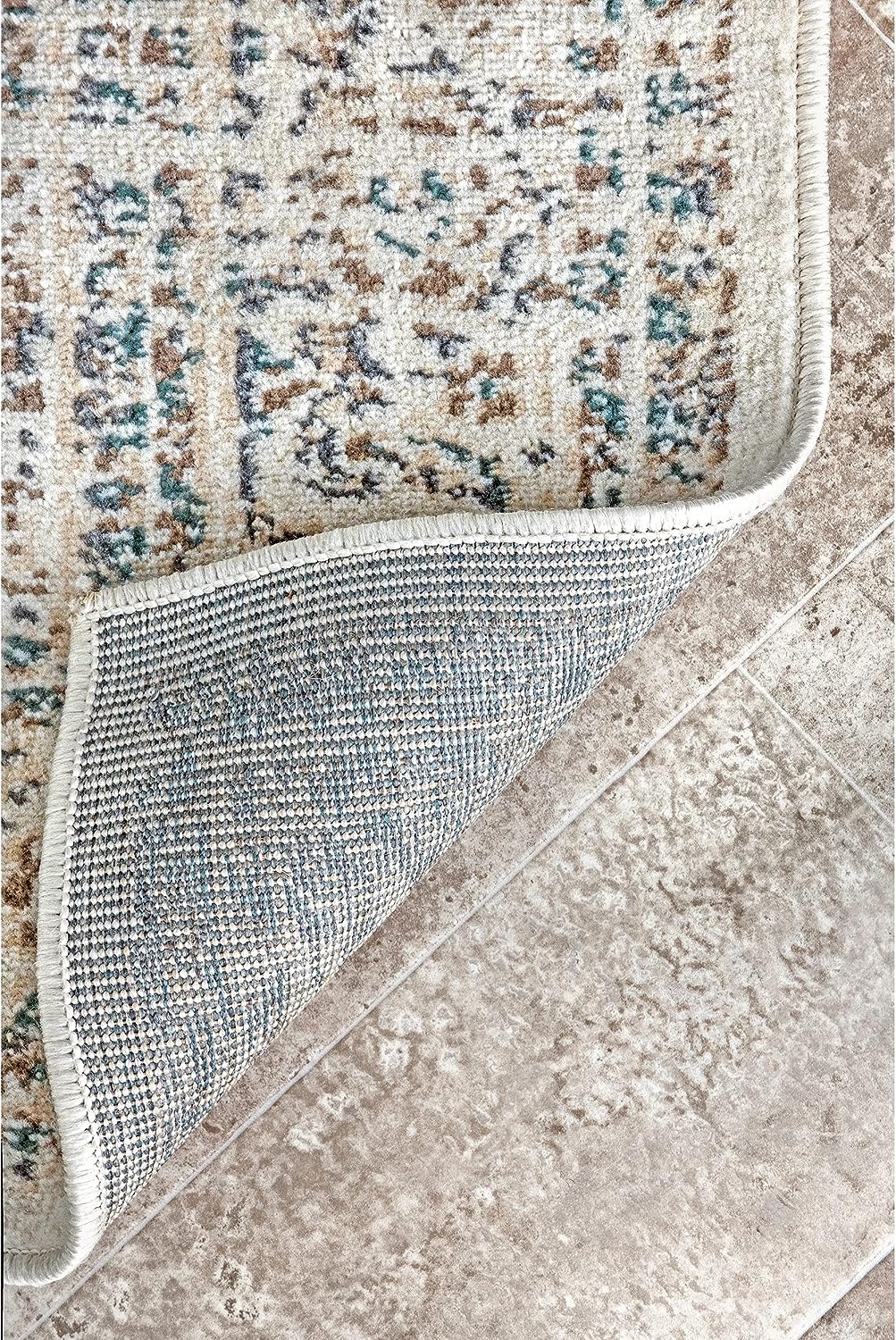 NEW - nuLOOM Tanith Vintage Medallion Area Rug, 9' x 12', Cream, Rectangular - Retail $104 - Image 4