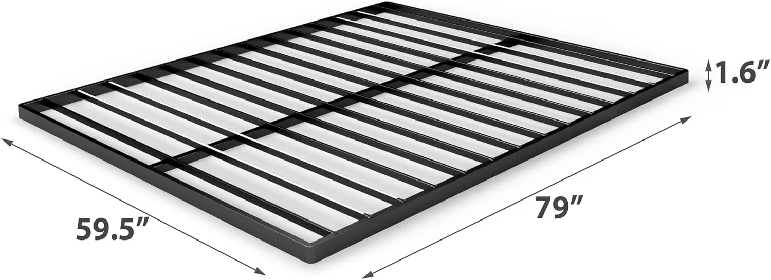 NEW - ZINUS Quick Lock Bunkie Board, Box Spring & Bed Slat Replacement, Metal Frame with Steel Slats, Easy Assembly, Queen - Retail $119 - Image 4