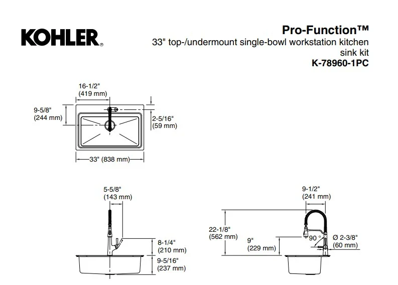 NEW - Costco - Kohler Pro-Function Kitchen Sink Kit - Image 8