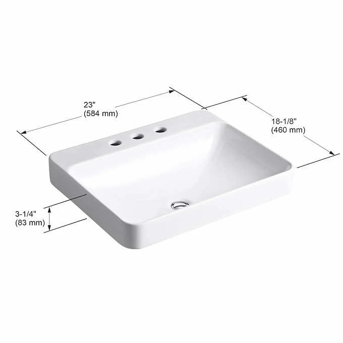 NEW - Kohler Vox Rectangle Vessel Bathroom Sink - Retail $199 - Image 2