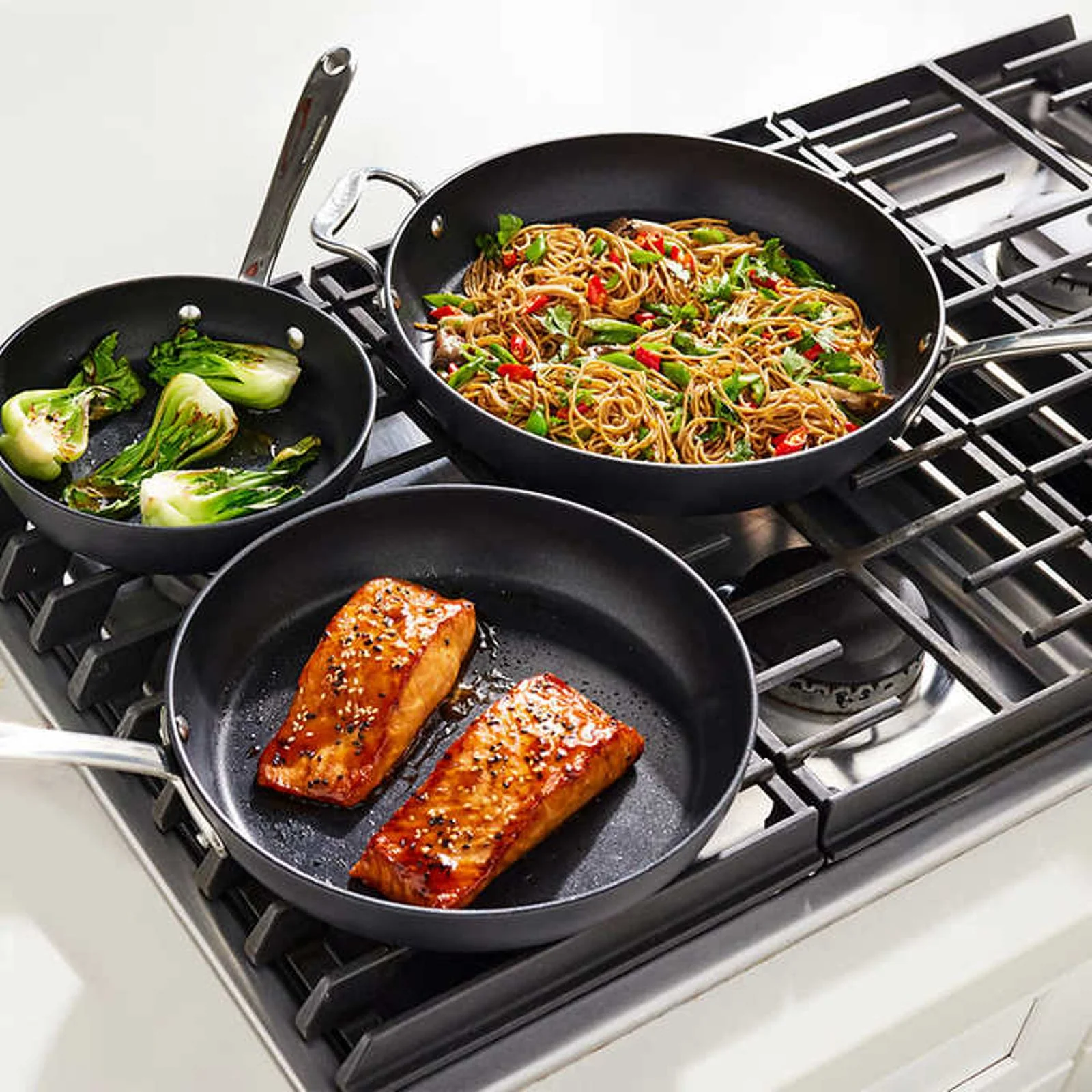 Costco - All-Clad Hard-Anodized Fry Pan 3-piece Set - Retail $84 - Image 4