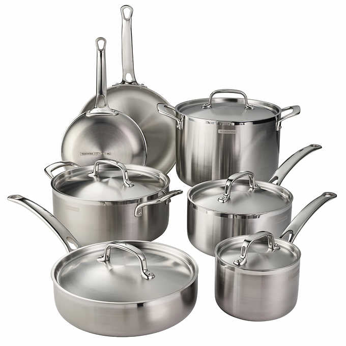 NEW - Tramontina 12-piece Tri-Ply Clad Stainless Steel Cookware Set - Image 2