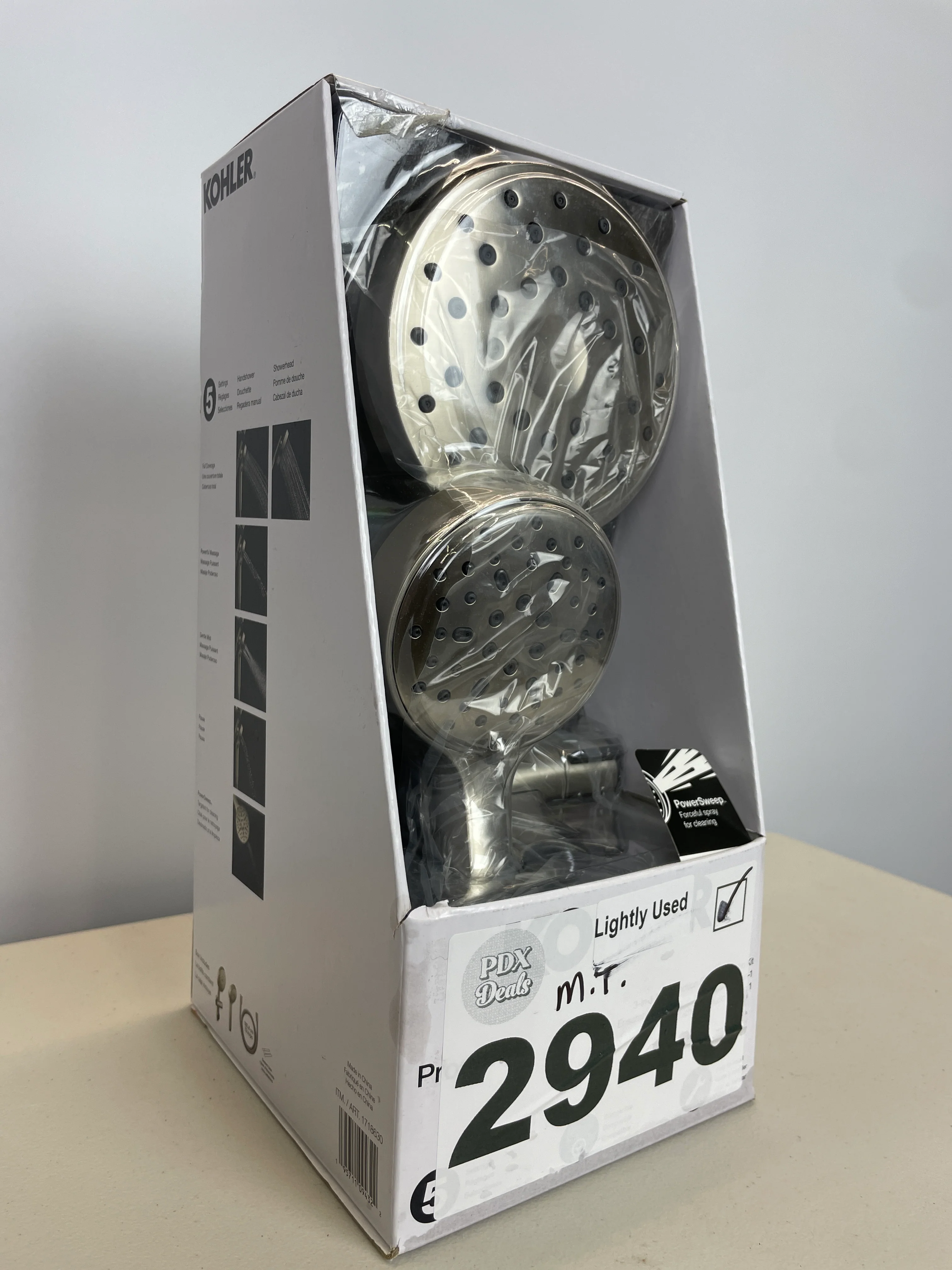 Kohler Prone - Brushed Nickel - 3-in-1 Multifunction Shower Head with PowerSweep - Image 8