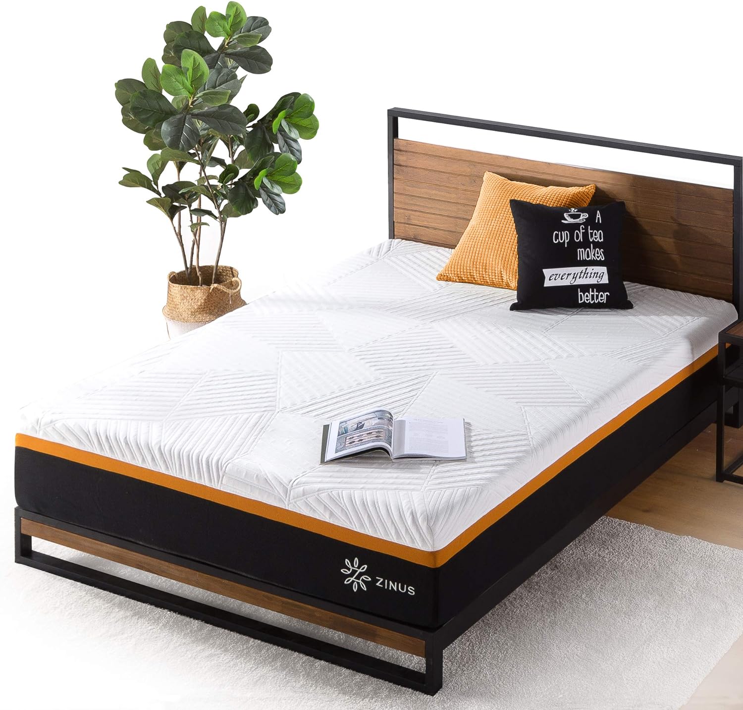 NEW - ZINUS 12 Inch FULL Cooling Copper ADAPTIVE Pocket Spring Hybrid Mattress - Retail $298 - Image 4