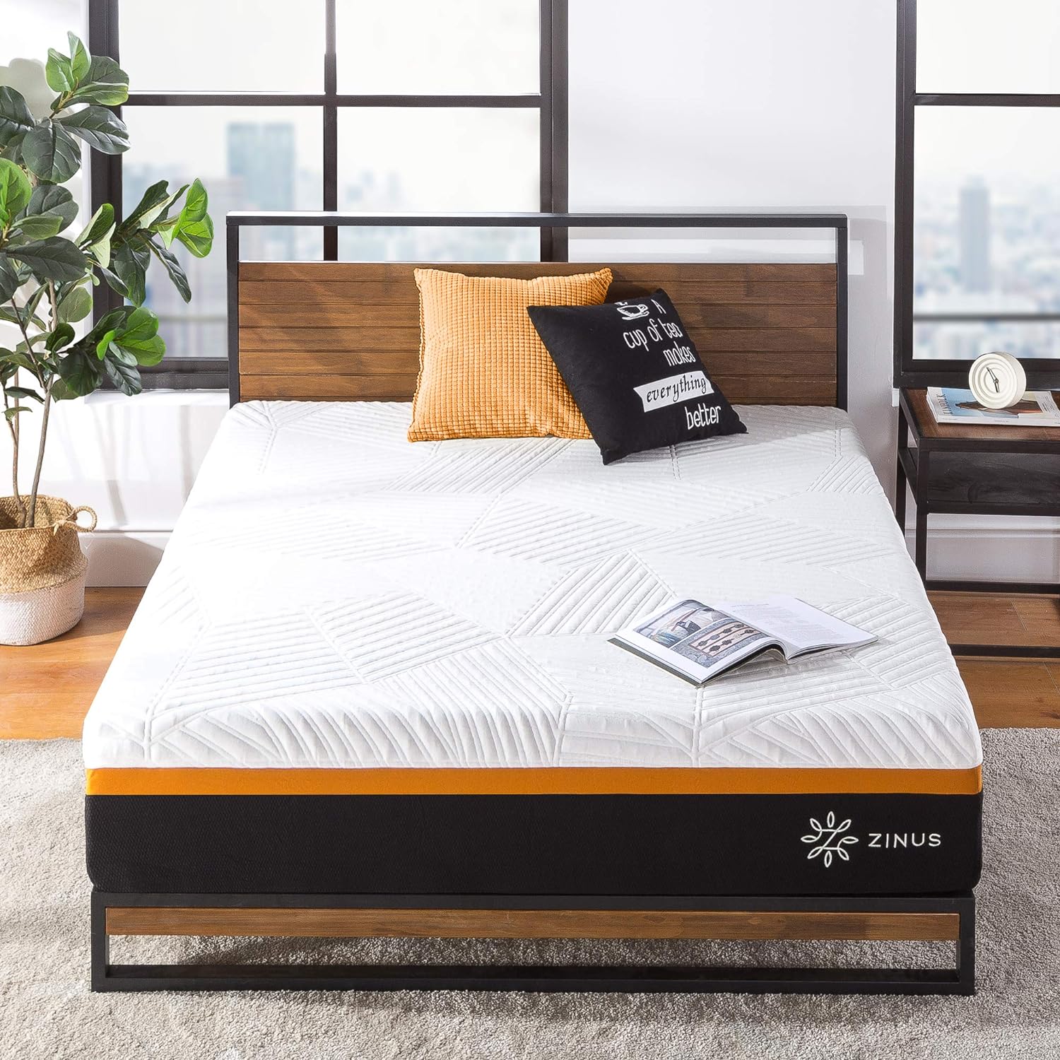 NEW - ZINUS 12 Inch FULL Cooling Copper ADAPTIVE Pocket Spring Hybrid Mattress - Retail $298 - Image 5