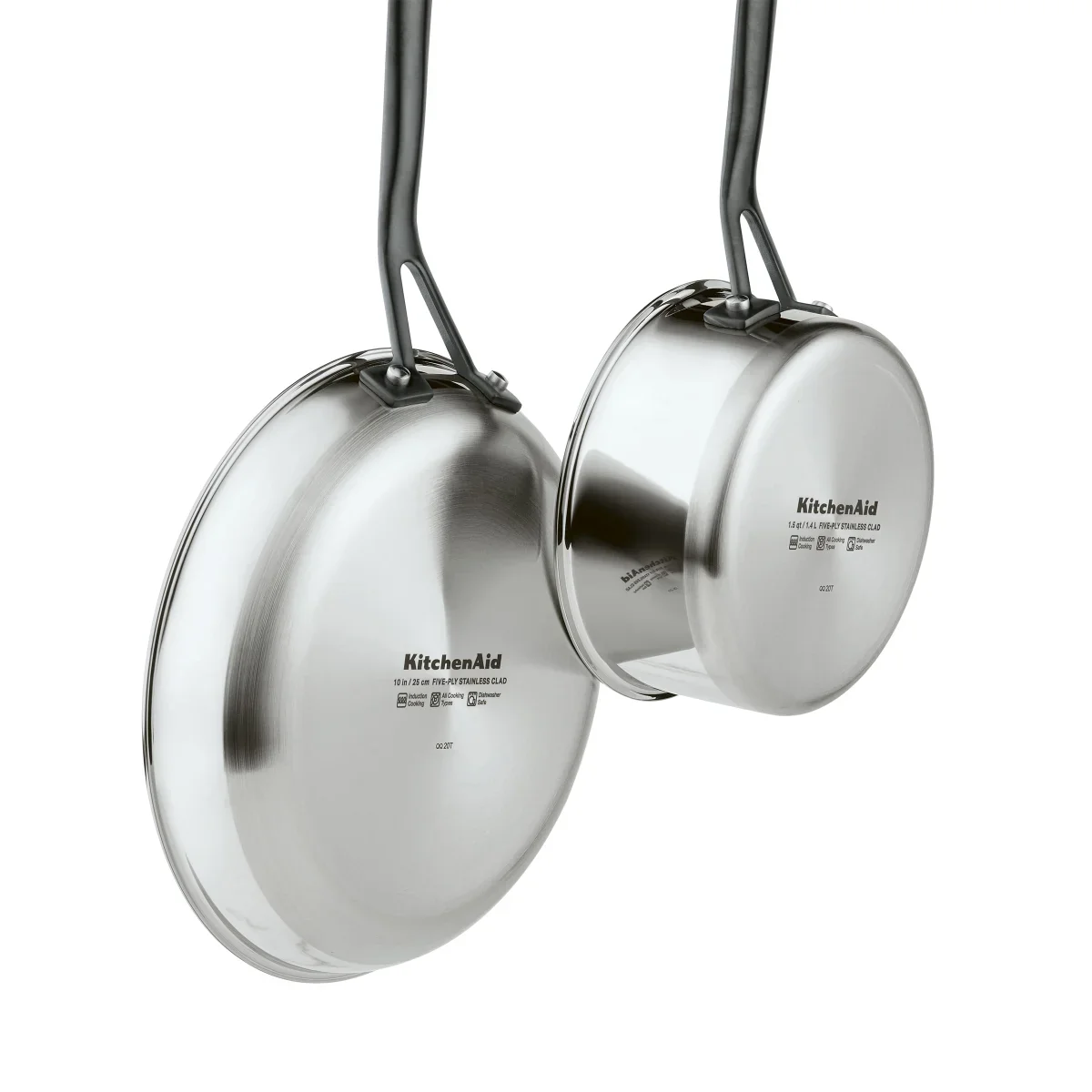 NEW - KitchenAid 11-piece 5-ply Clad Stainless Steel Cookware Set