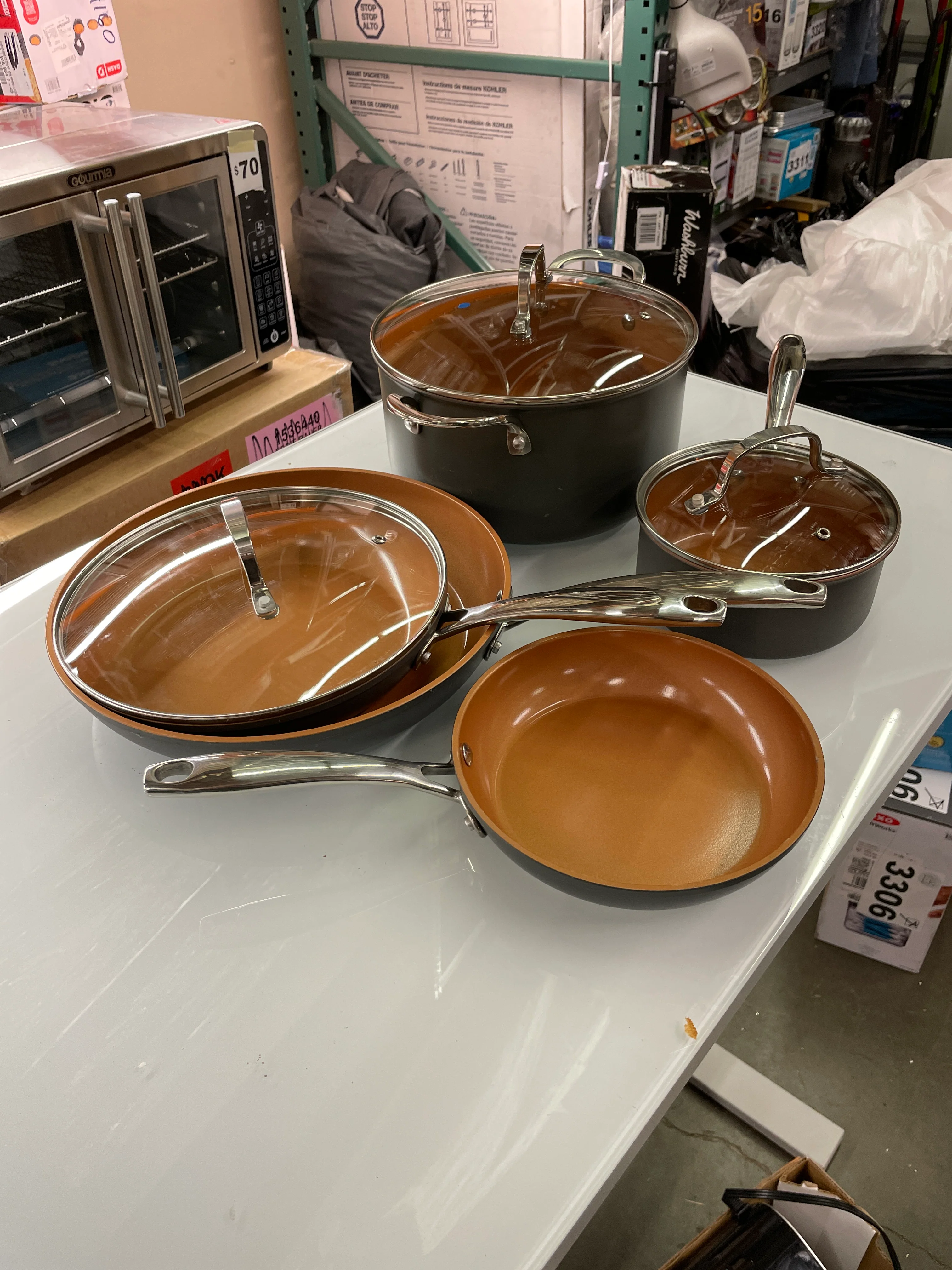 Costco - Gotham Steel Pro 8 Piece Hard Anodized Cookware Set - Retail $99 - Image 6