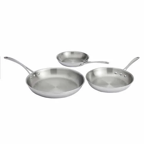 Costco - Calphalon 3-Piece Tri-Ply Clad Stainless Steel Skillet Set - Retail $79 - Image 2