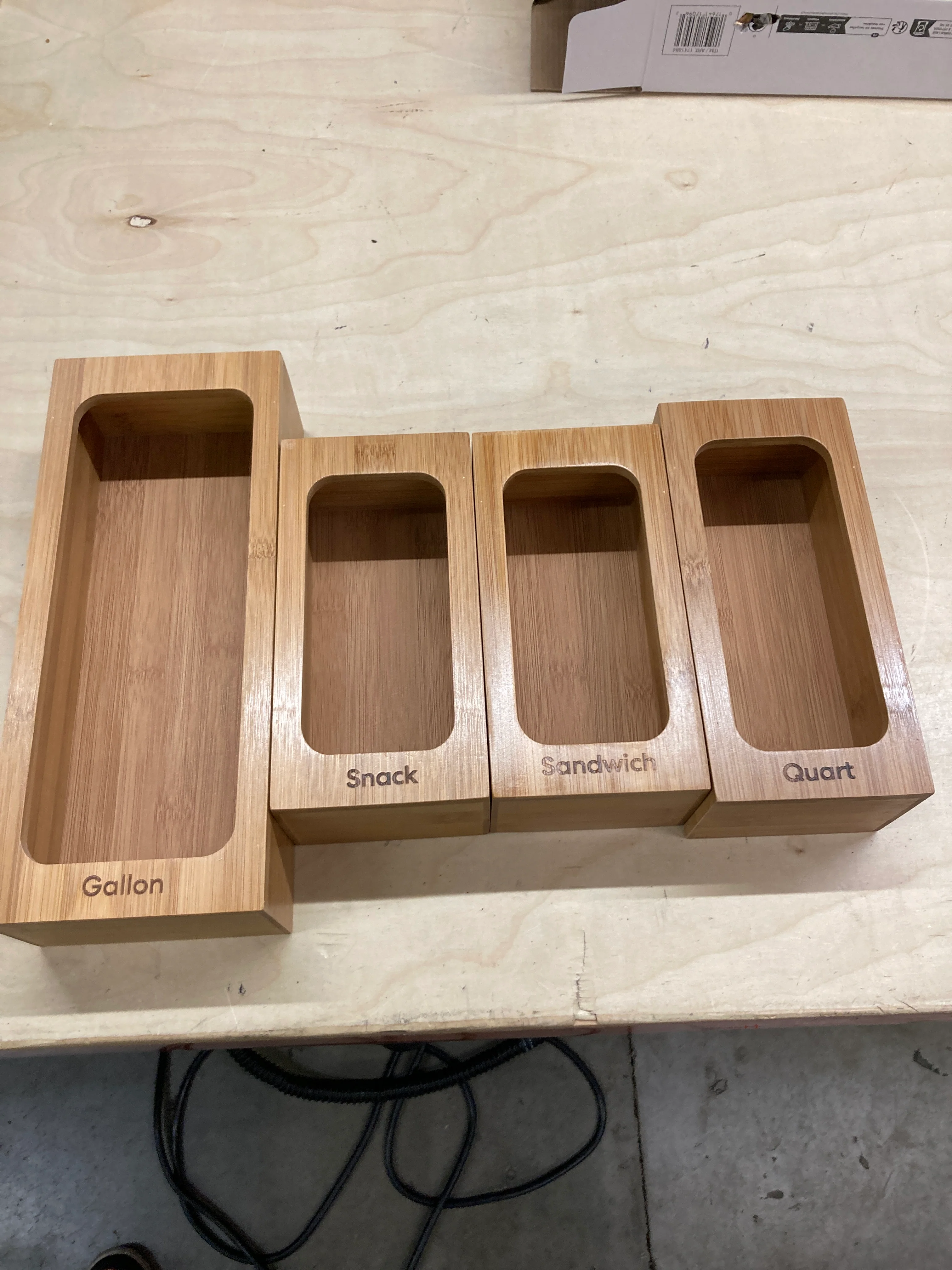 Costco - Seville Bamboo Food Bag Organizer 4-piece Set - Retail $24 - Image 2