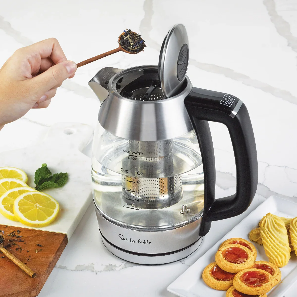 NEW - Sur La Table Digital Kettle with Infuser - Retail $35 - Image 2