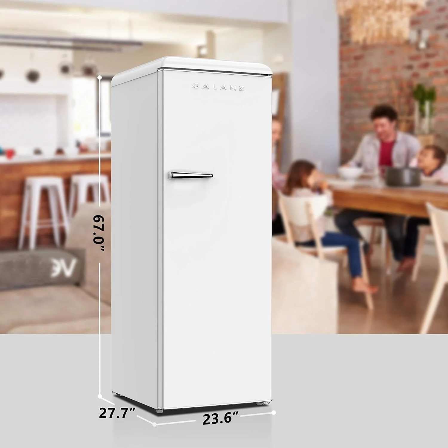 Galanz GLF11UWEG16 Convertible Freezer/Fridge, 11 Cu.Ft, Retro - Retail $895 - Image 5