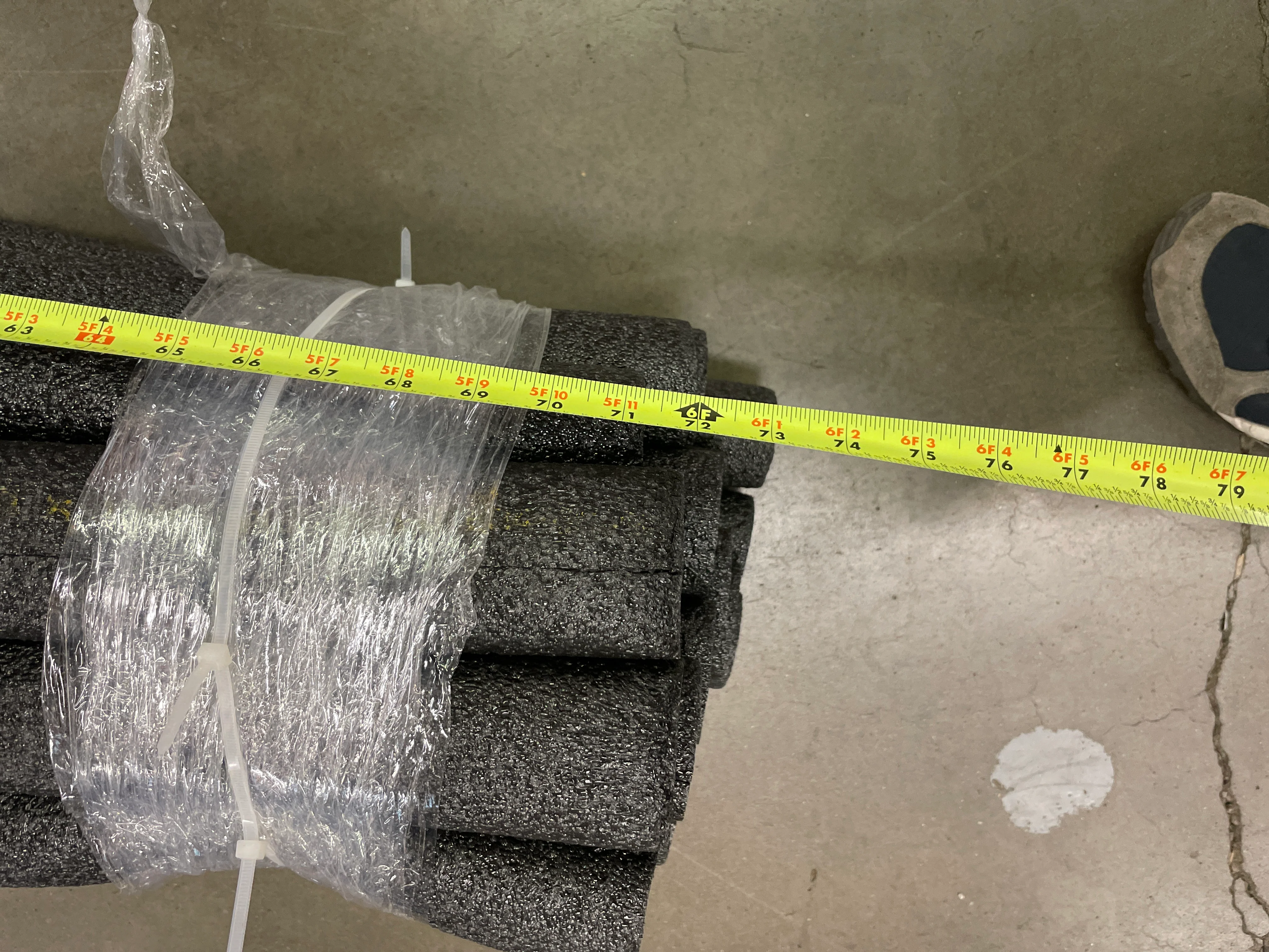 NEW - 1-1/8 in. x 1/2 in. Semi Slit Polyethylene Foam Pipe Insulation - 120 feet - Retail $90 - Image 3