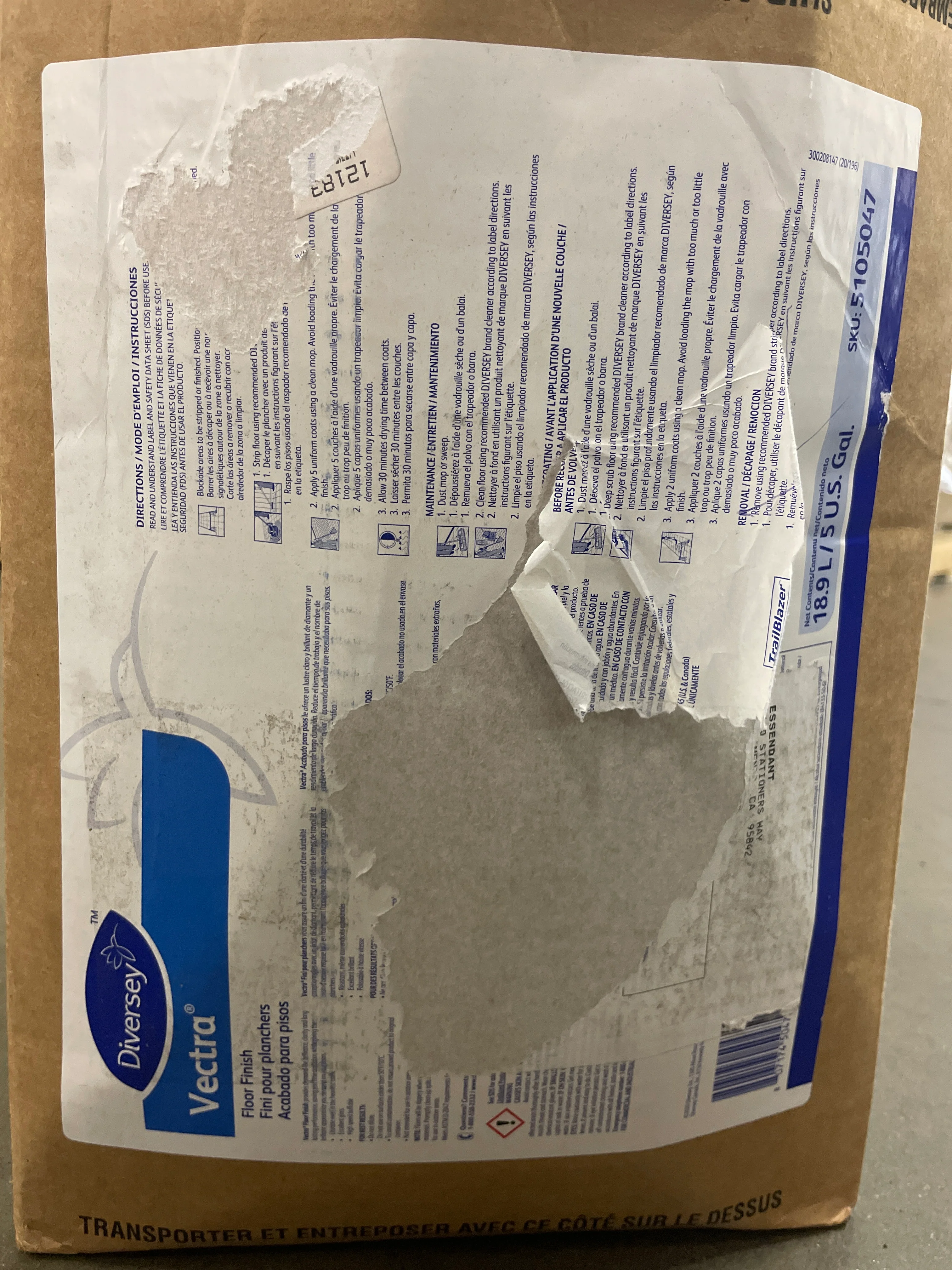 NEW - Diversey Vectra Floor Finish - 5 Gal. - Retail $180 - Image 3