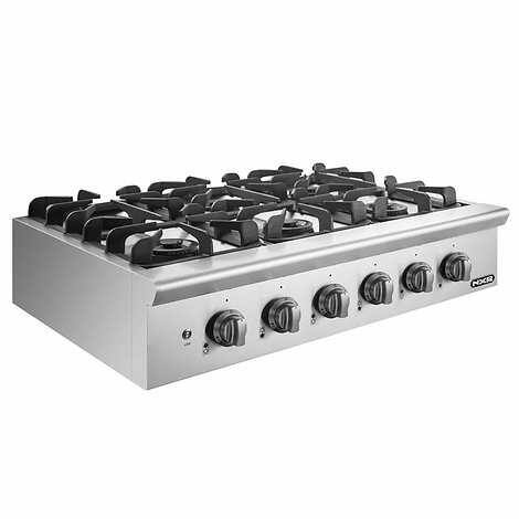 NXR 36 Inch. Professional Style GAS Cook Top with Zinc Alloy Knobs - PRT3651 - Retail $1699 - Image 3