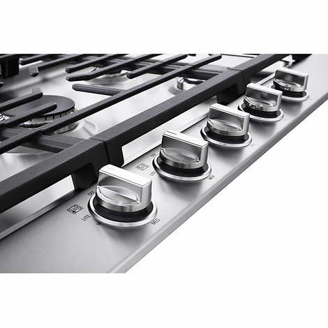 LG 36” GAS Cooktop with UltraHeat 20K BTU Burner - CBGJ3623S - Retail $949 - Image 5