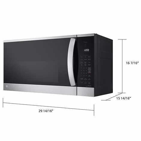 LG 1.8 cu. ft. Smart Wi-Fi Enabled OTR Microwave Oven with EasyClean - MVEM1825F - Retail $399 - Image 3