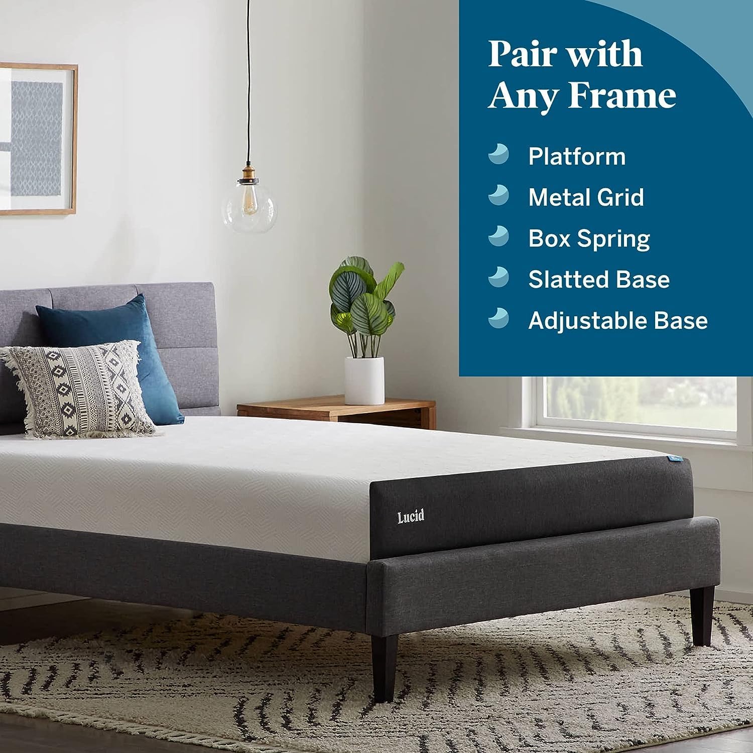 NEW - Lucid 12 Inch KING Mattress, Plush Memory Foam, CertiPUR-US Certified - Retail $579 - Image 2