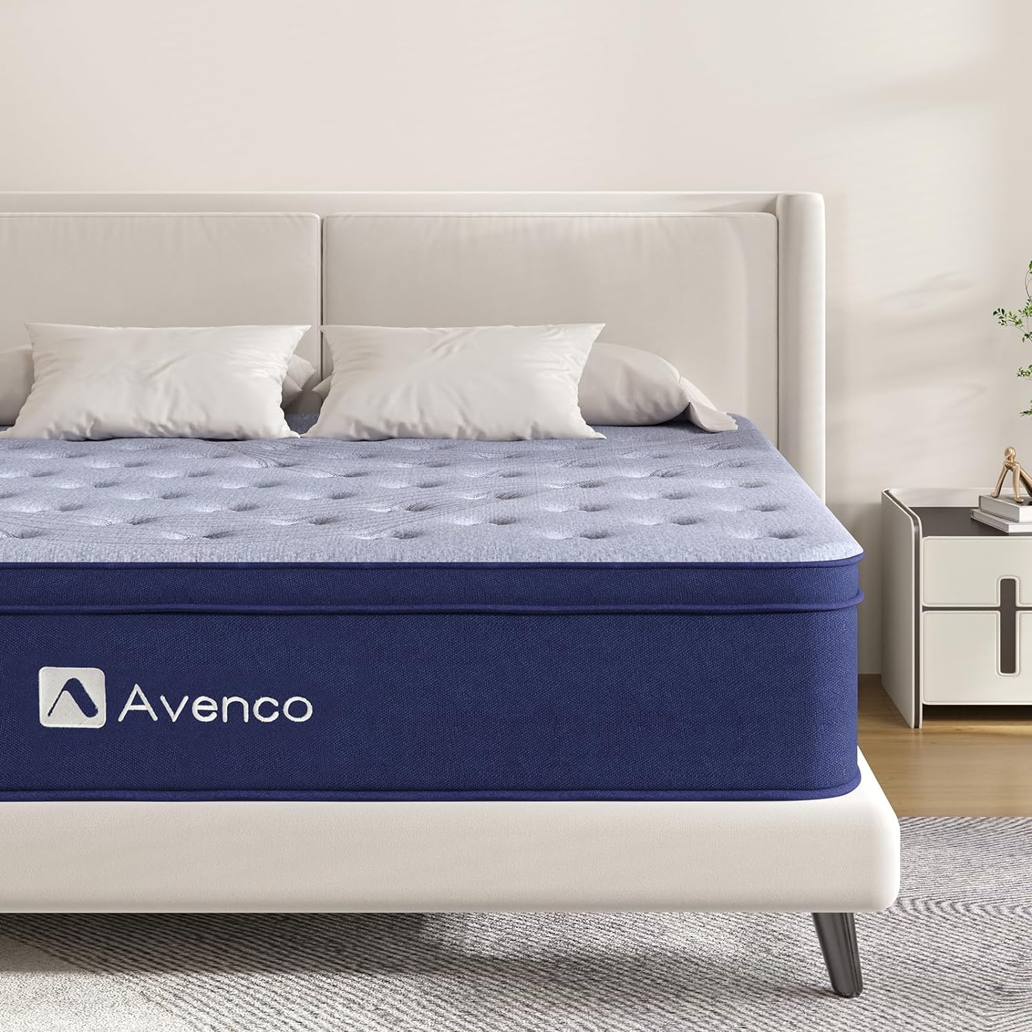 NEW - Avenco Cal King Mattress, 12 Inch Hybrid Cal King Mattress in a Box for Pressure Relief & Sound Sleep, Individually Wrapped Pocket Coils Innerspring Mattress for Motion Isolation - Retail $338 - Image 3