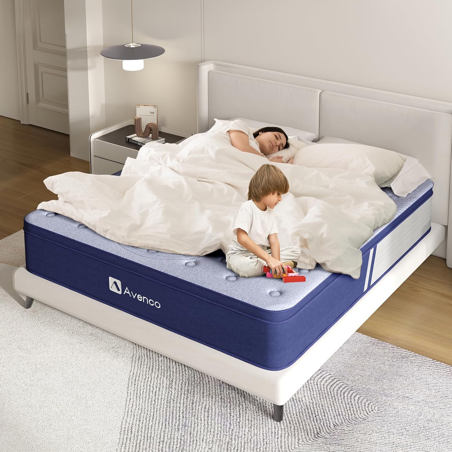 NEW - Avenco Cal King Mattress, 12 Inch Hybrid Cal King Mattress in a Box for Pressure Relief & Sound Sleep, Individually Wrapped Pocket Coils Innerspring Mattress for Motion Isolation - Retail $338 - Image 6