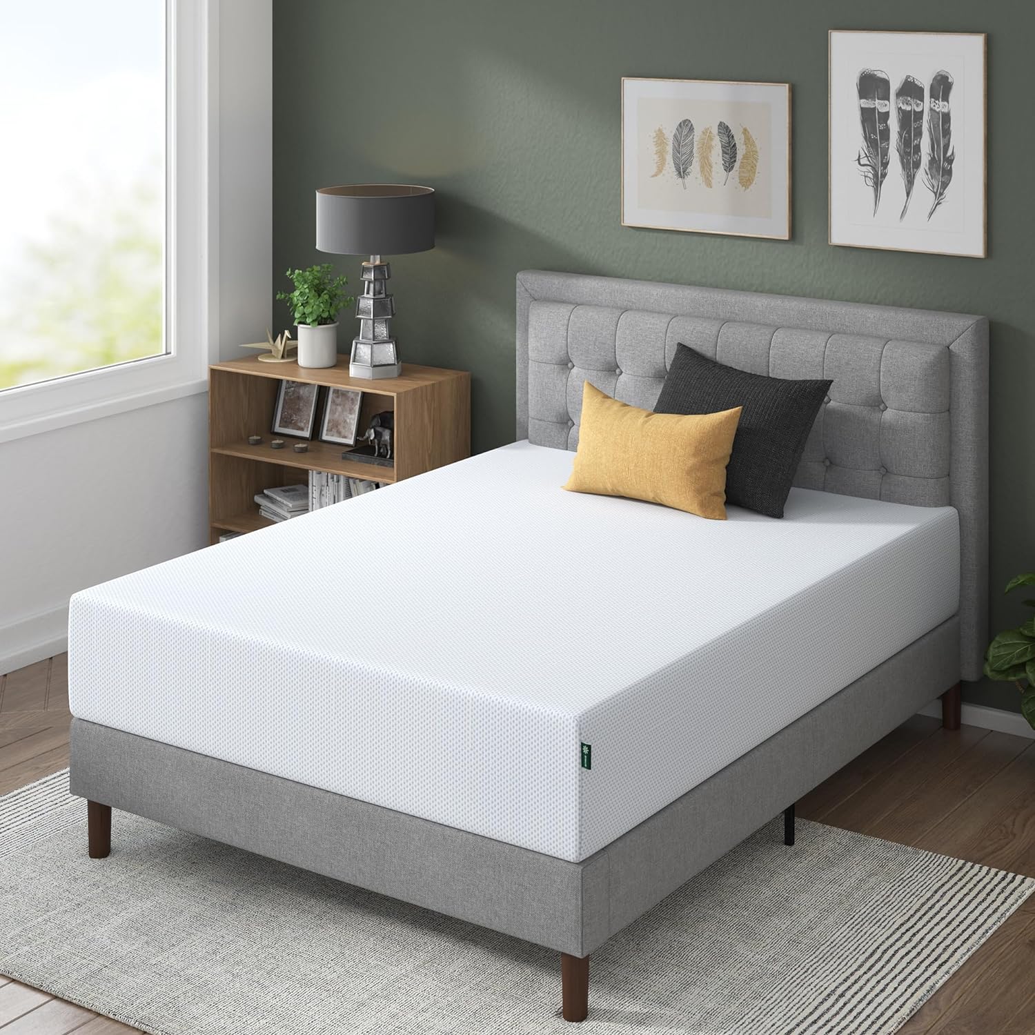 NEW - ZINUS QUEEN 12 In Green Tea Cooling Gel Memory Foam Mattress, CertiPUR-US - Retail $335 - Image 3