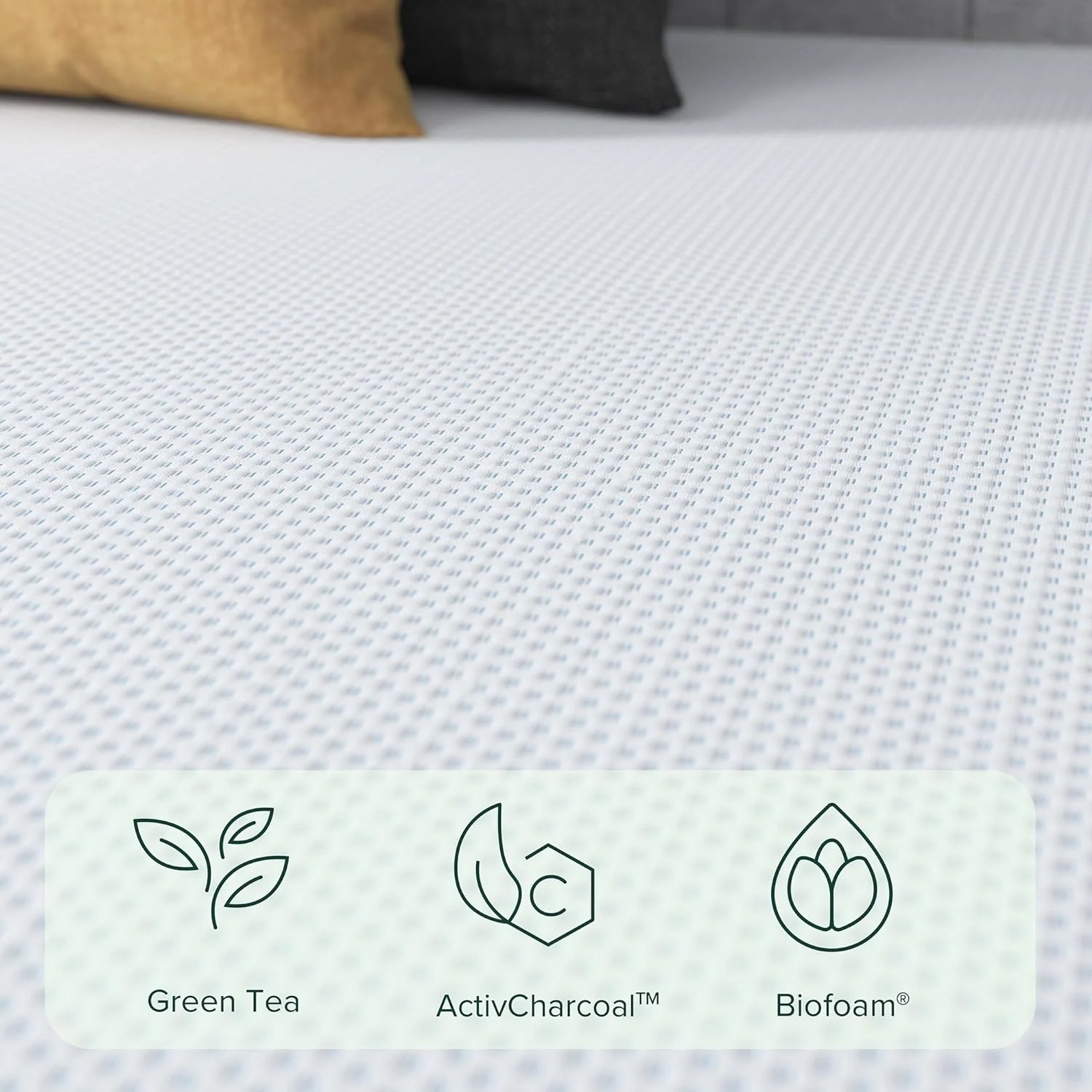 NEW - ZINUS QUEEN 12 In Green Tea Cooling Gel Memory Foam Mattress, CertiPUR-US - Retail $335 - Image 6