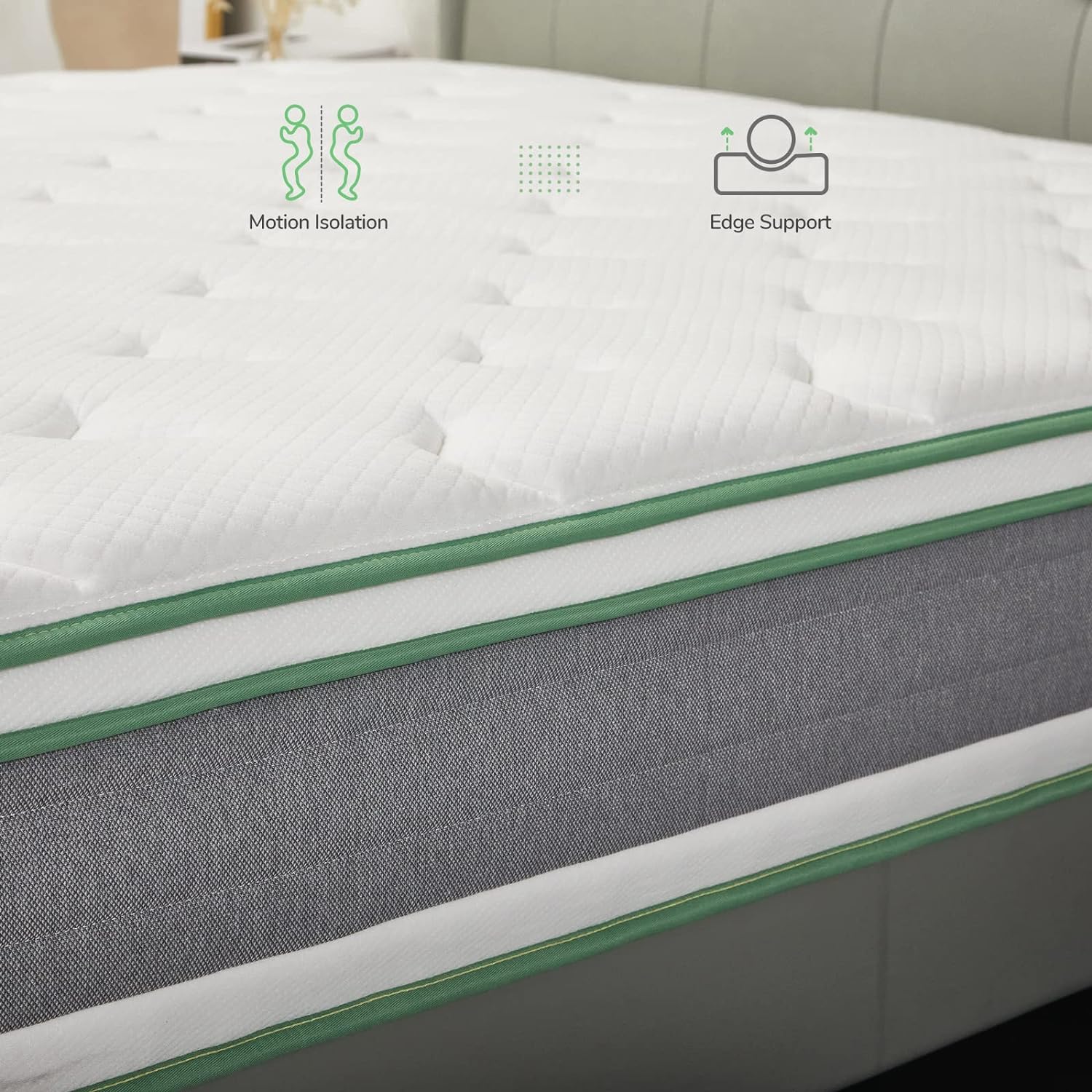 NEW - Novilla California King Mattress 12 Inch Hybrid Mattress, Innerspring - Retail $331 - Image 4