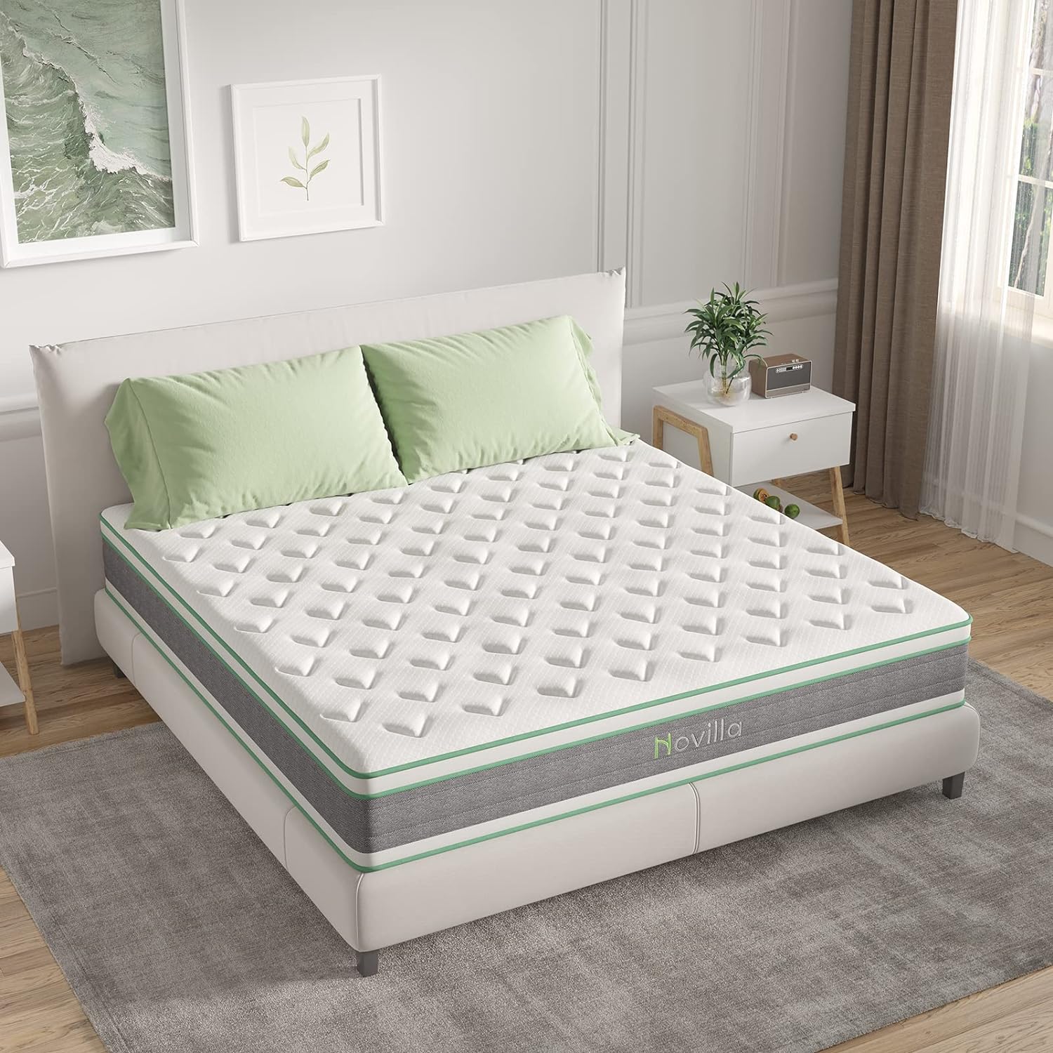 NEW - Novilla California King Mattress 12 Inch Hybrid Mattress, Innerspring - Retail $331 - Image 7