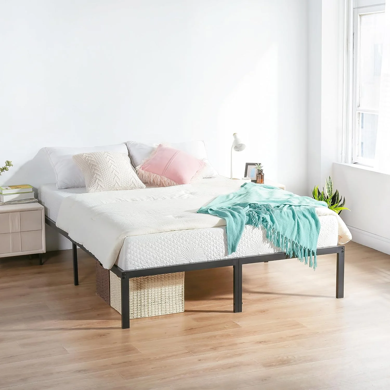 NEW - Olee Sleep FULL 18 Inch Heavy Duty Steel Slat Anti-Slip Support, Black - Retail $118