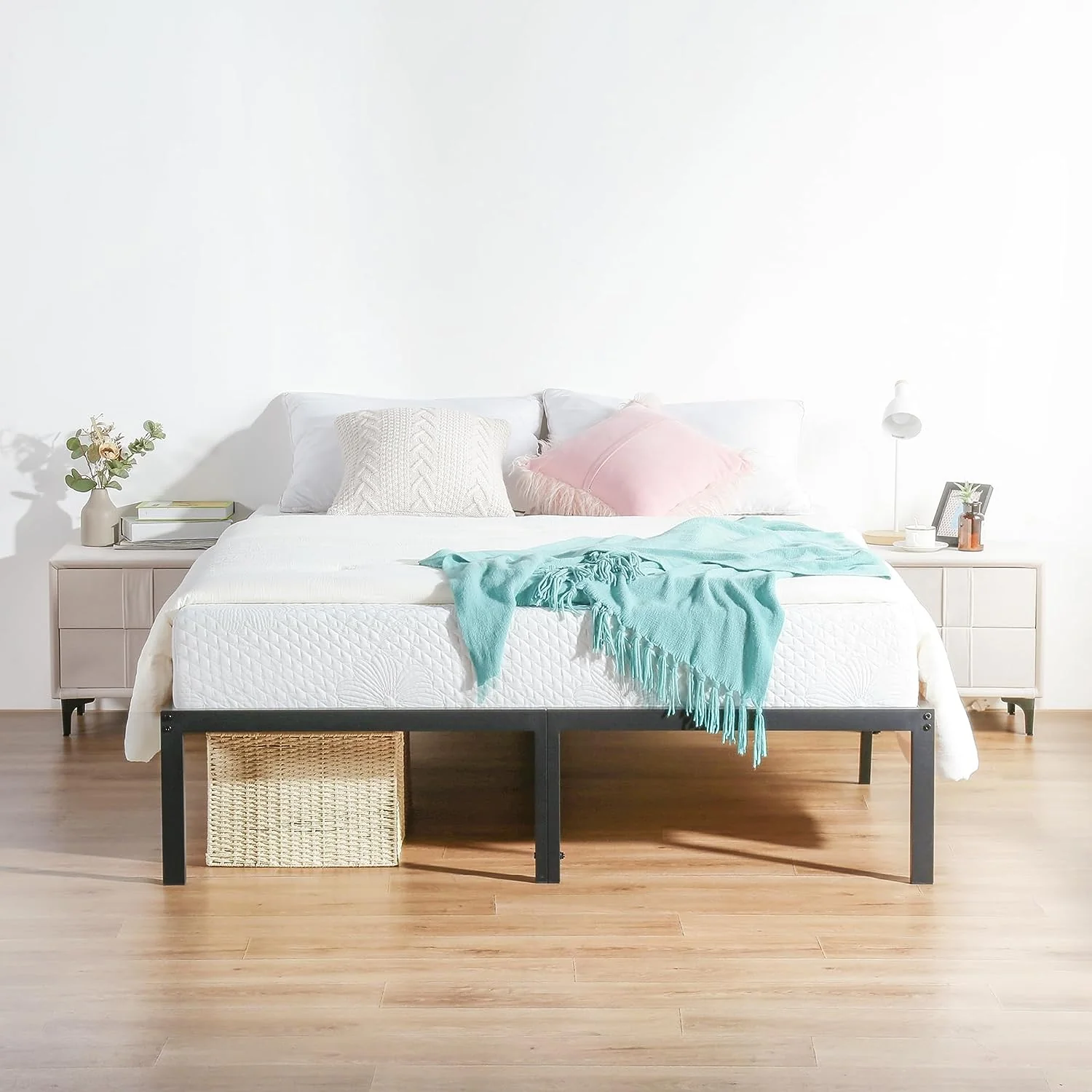 NEW - Olee Sleep FULL 18 Inch Heavy Duty Steel Slat Anti-Slip Support, Black - Retail $118 - Image 2