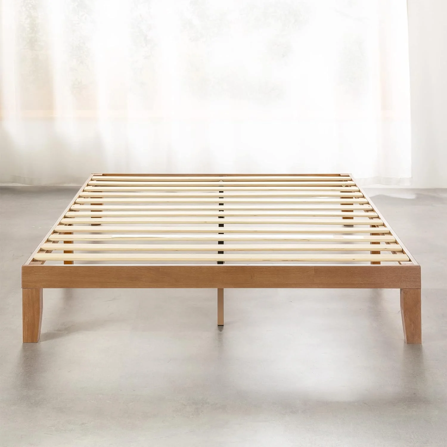 NEW - Mellow Naturalista Classic - 12 Inch Solid Wood Platform Bed with Wooden Slats, No Box Spring Needed, Easy Assembly, King, Natural Pine - Retail $215 - Image 6