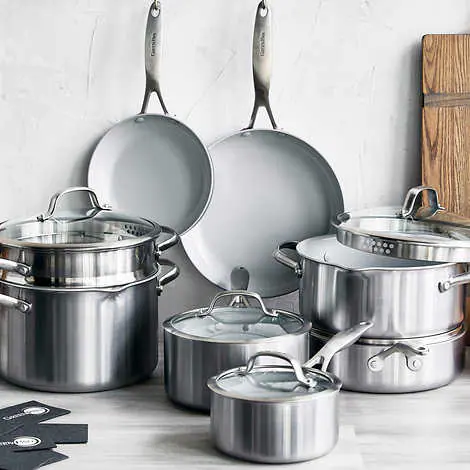 NEW - GreenPan Venice Pro 13-Piece Ceramic Non-Stick Cookware Set - Retail $319 - Image 2