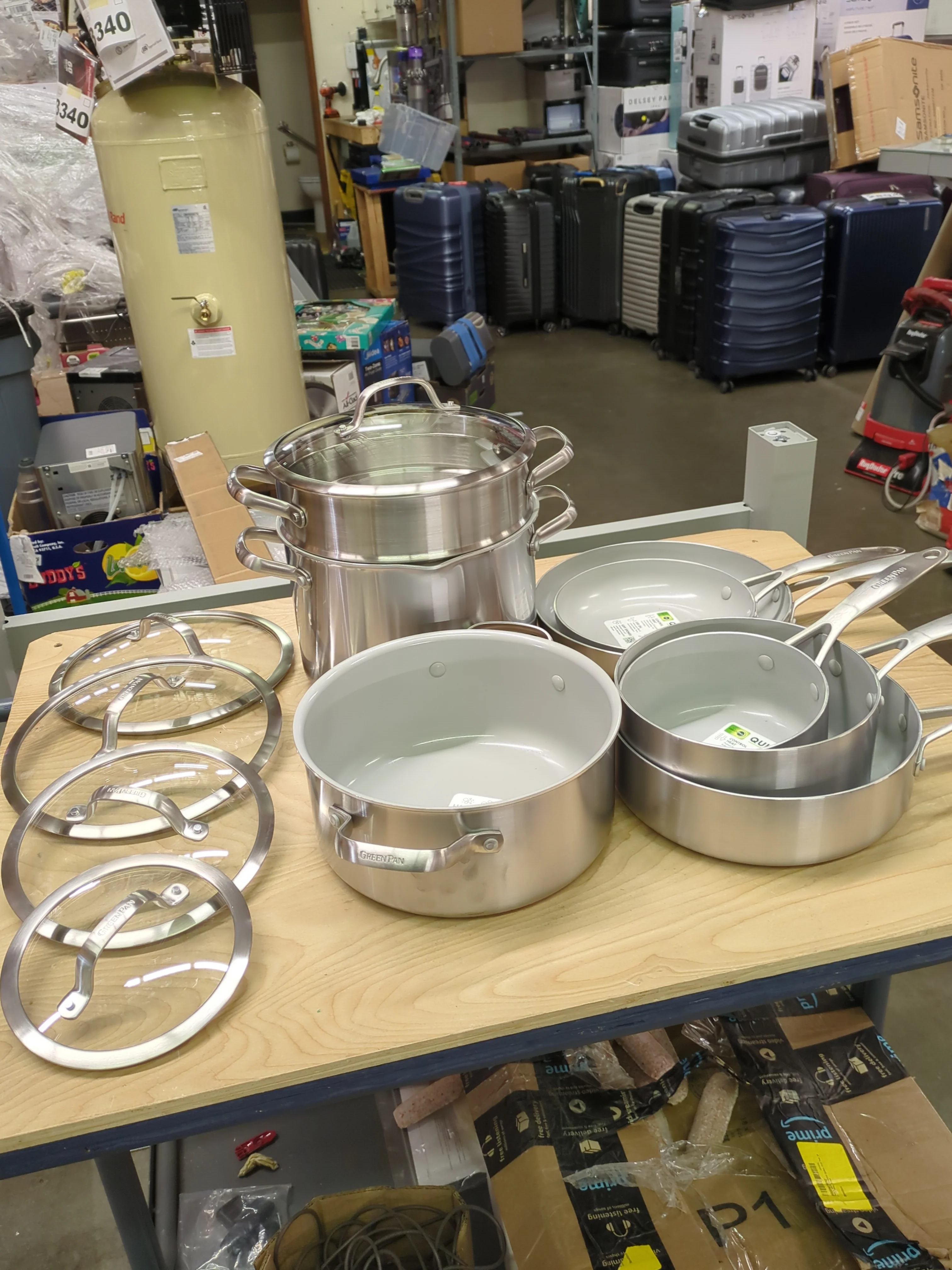 NEW - GreenPan Venice Pro 13-Piece Ceramic Non-Stick Cookware Set - Retail $319 - Image 7
