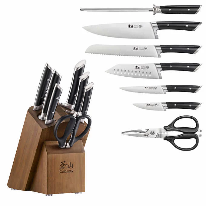 NEW - Cangshan Rainier Series German Steel Forged 8-piece Knife Block Set - Retail $99 - Image 3