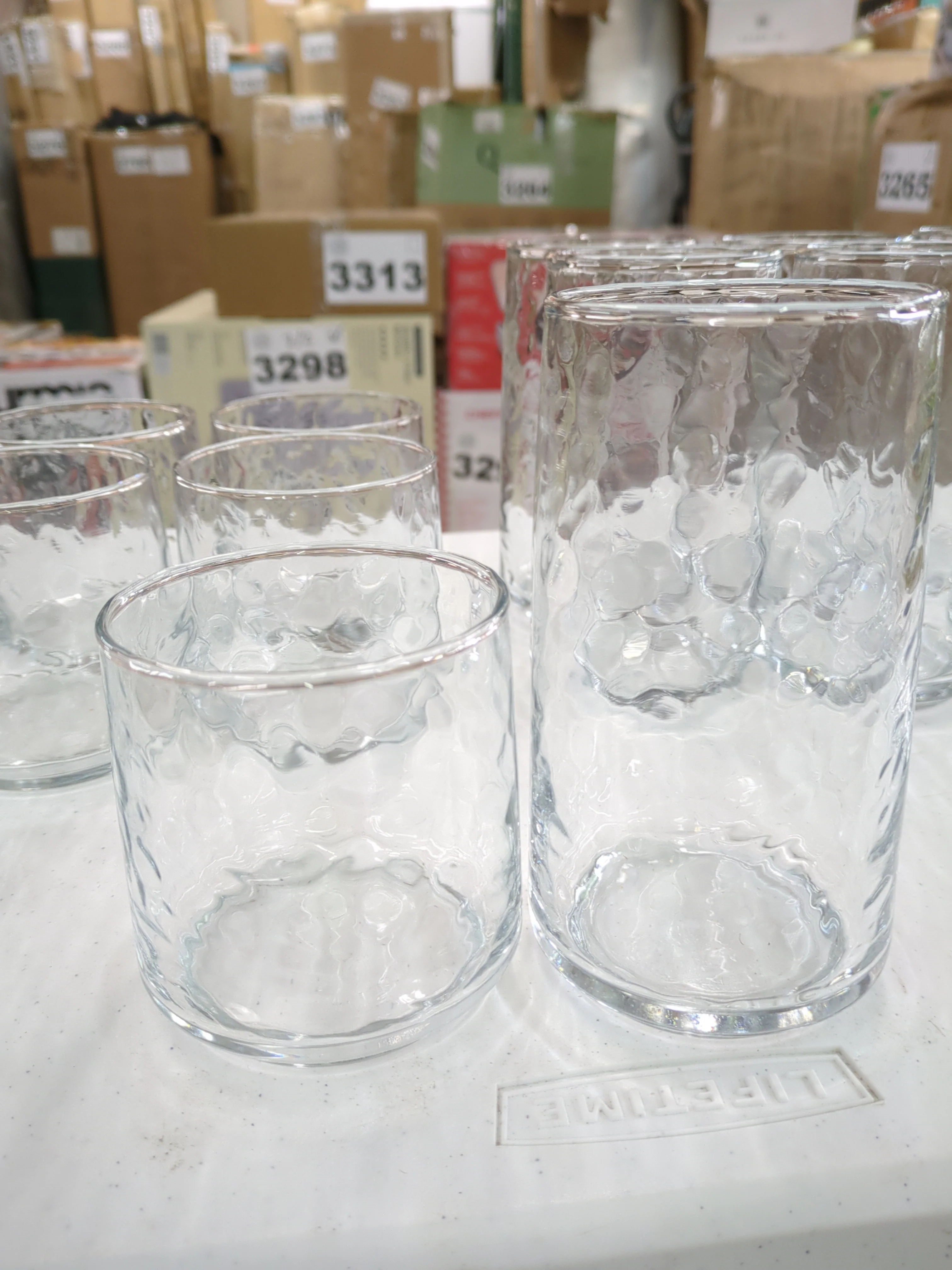 Costco - Anchor Hocking Hammered Drinkware Set, 16-Piece - Retail $25 - Image 2