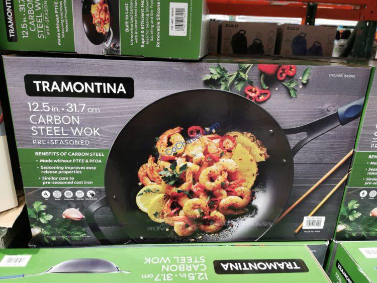 Tramontina Carbon 12.5 in Steel Wok - Retail $34 - Image 2