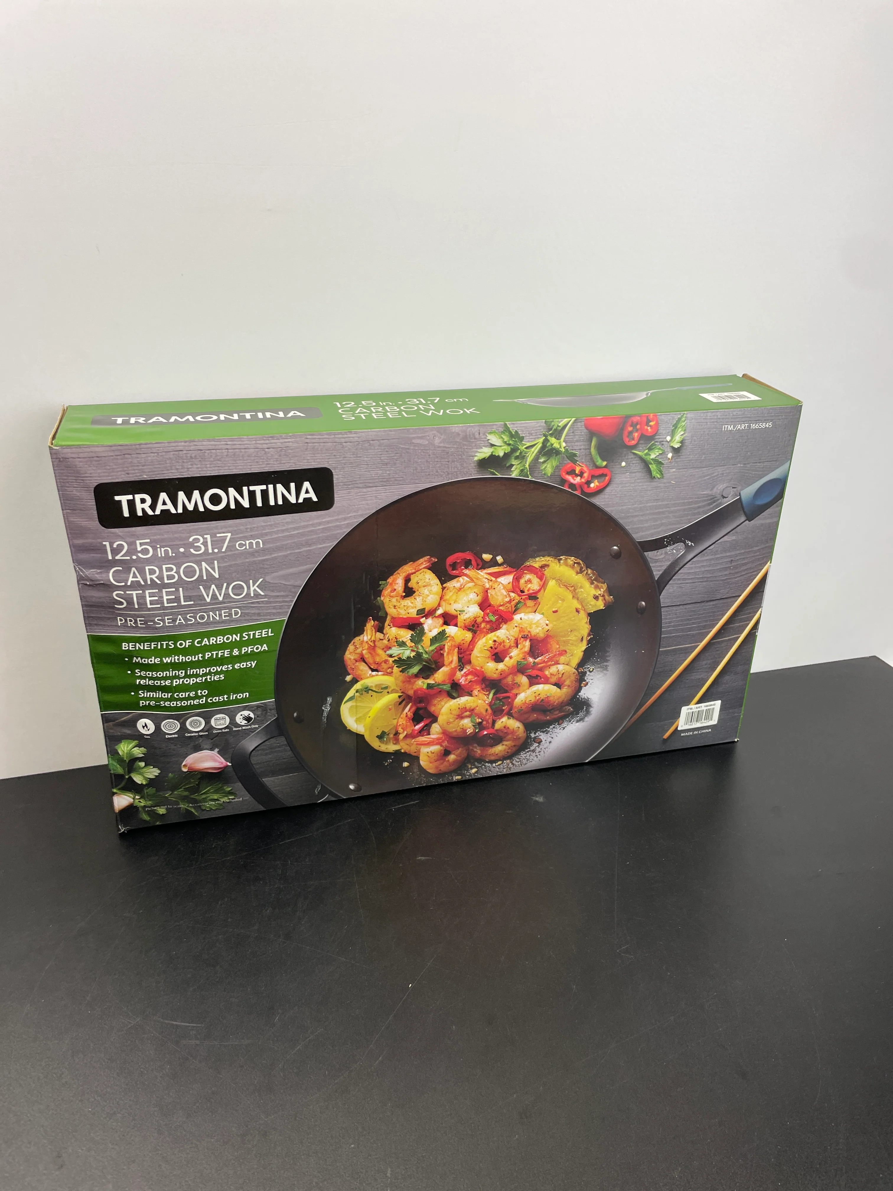 Tramontina Carbon 12.5 in Steel Wok - Retail $34 - Image 4