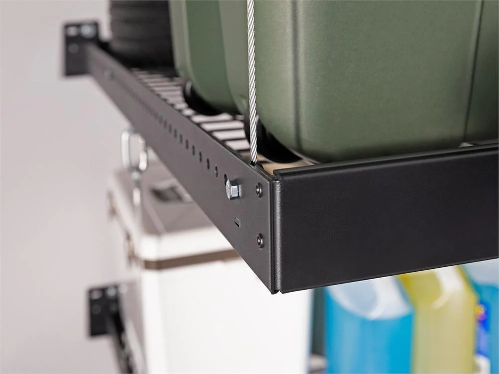 NEW - NewAge Products Pro Series Black 2 ft. x 8 ft. Wall Mounted Steel Shelf, Garage Overheads, 40406 - Retail $249 - Image 9