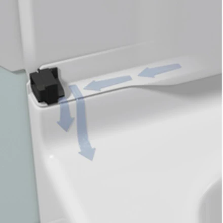 NEW - STORE+ 34 in. x 76 in. 2-Piece Direct-to-Stud Alcove Shower End Wall Set in White - Retail $279 - Image 7