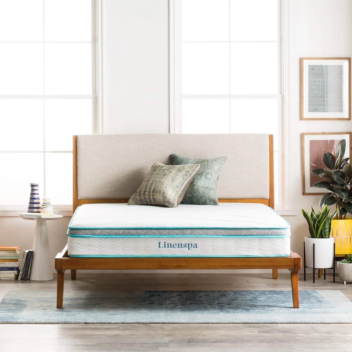NEW - LINENSPA 8 Inch TWIN Memory Foam and Innerspring Hybrid Mattress, Medium Firm - Retail $129 - Image 2