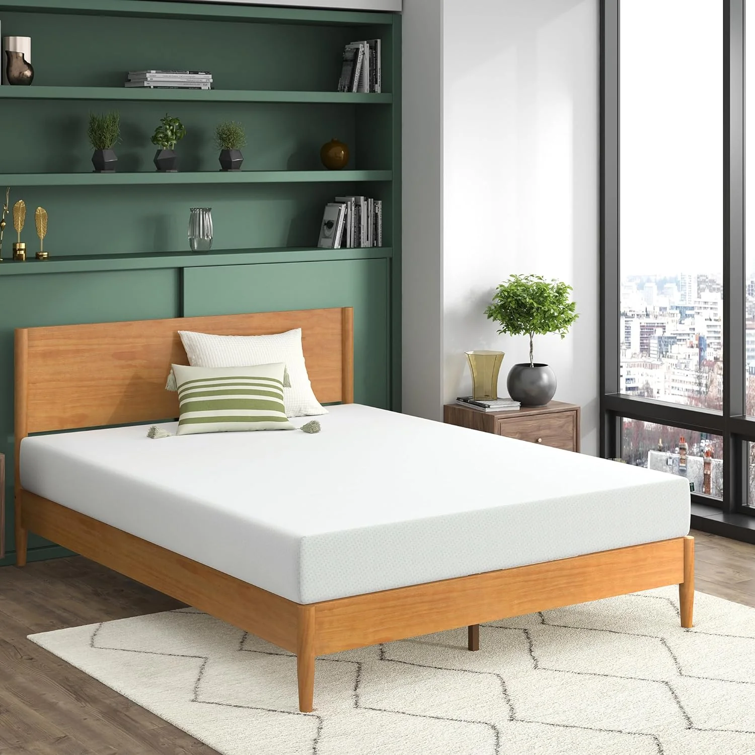 NEW - ZINUS Twin XL 8 Inch Green Tea Memory Foam Mattress / Patented Custom Contour Support / Sturdy Base Foam/ CertiPUR-US Certified / Bed-in-a-box , Twin XL, White - Retail $185 - Image 3
