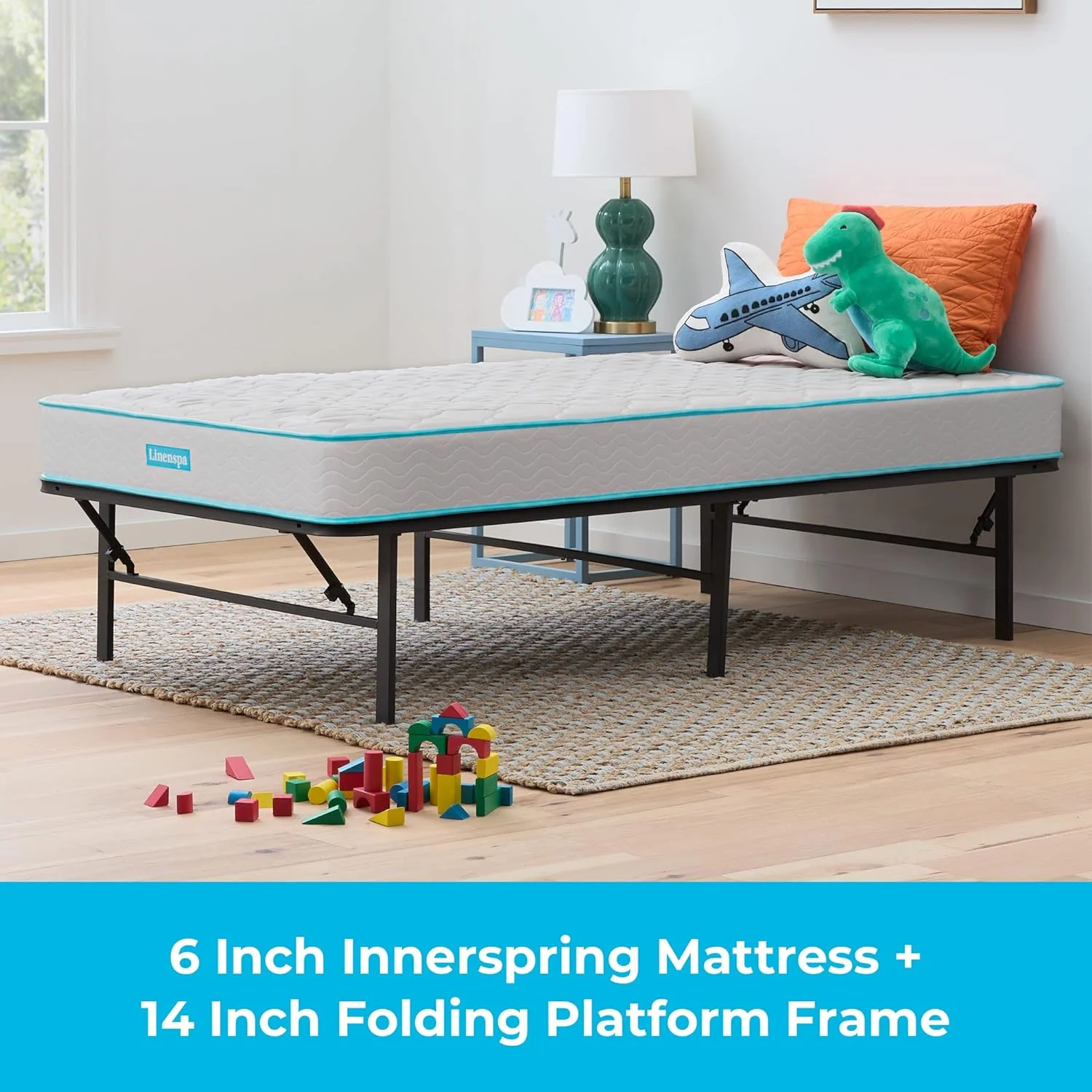NEW - Linenspa FULL 6 Inch Mattress - Firm Feel - Bonnell Spring with Foam Layer - Mattress in a Box - Youth or Kids Bed - Guest Bedroom - Durable and Breathable Support - Retail $118 - Image 2
