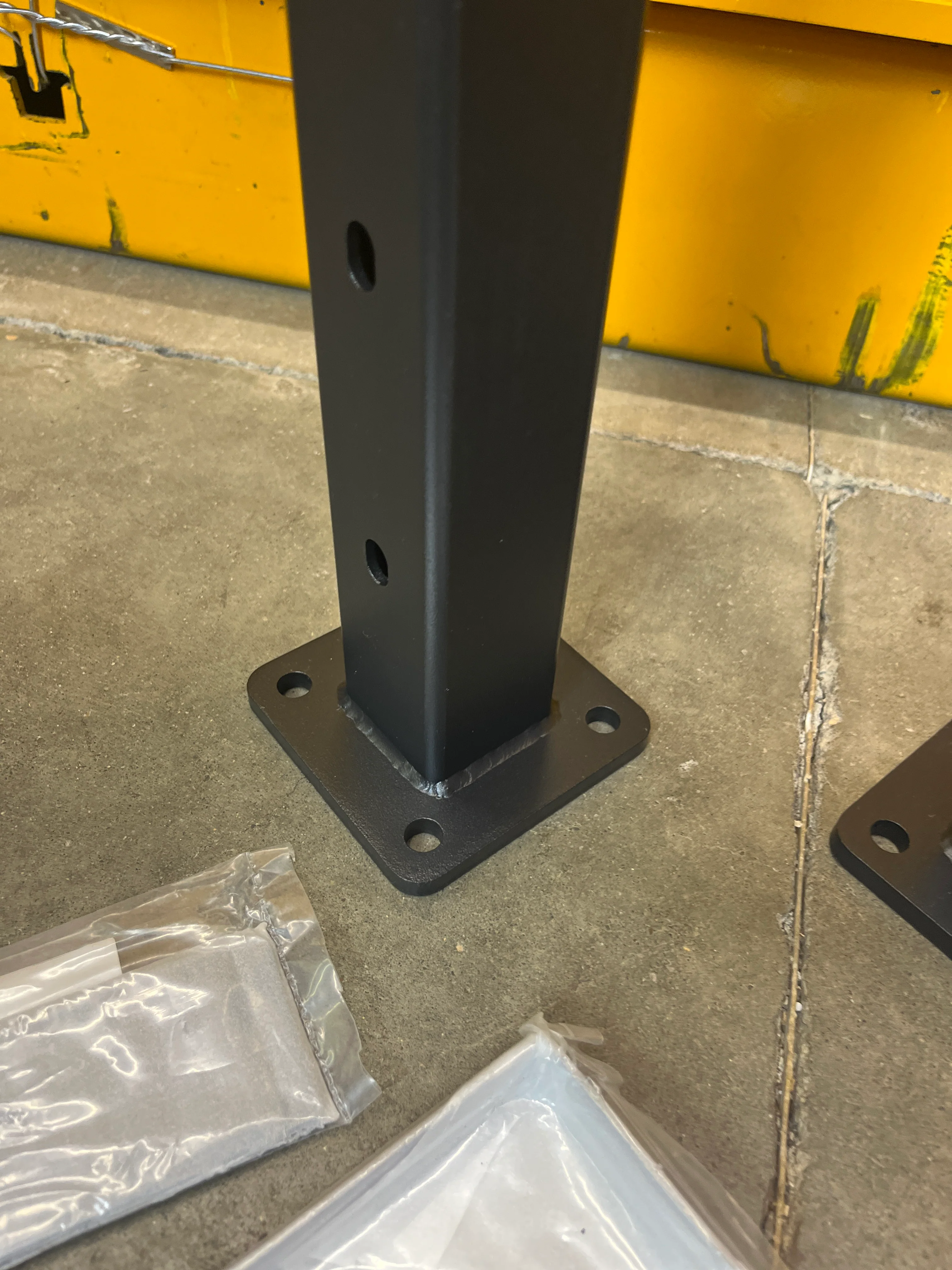 NEW - Dawn Railing Cable Railing Post 36”x2”x2” Steel 33 Degree Square End Post, Pre-Drilled in 10 Pairs of Hole with Flat Top Connector Black Coating Finishing Surface for Wood Concrete Stair Deck, 2 Pack - Retail $230 - Image 5
