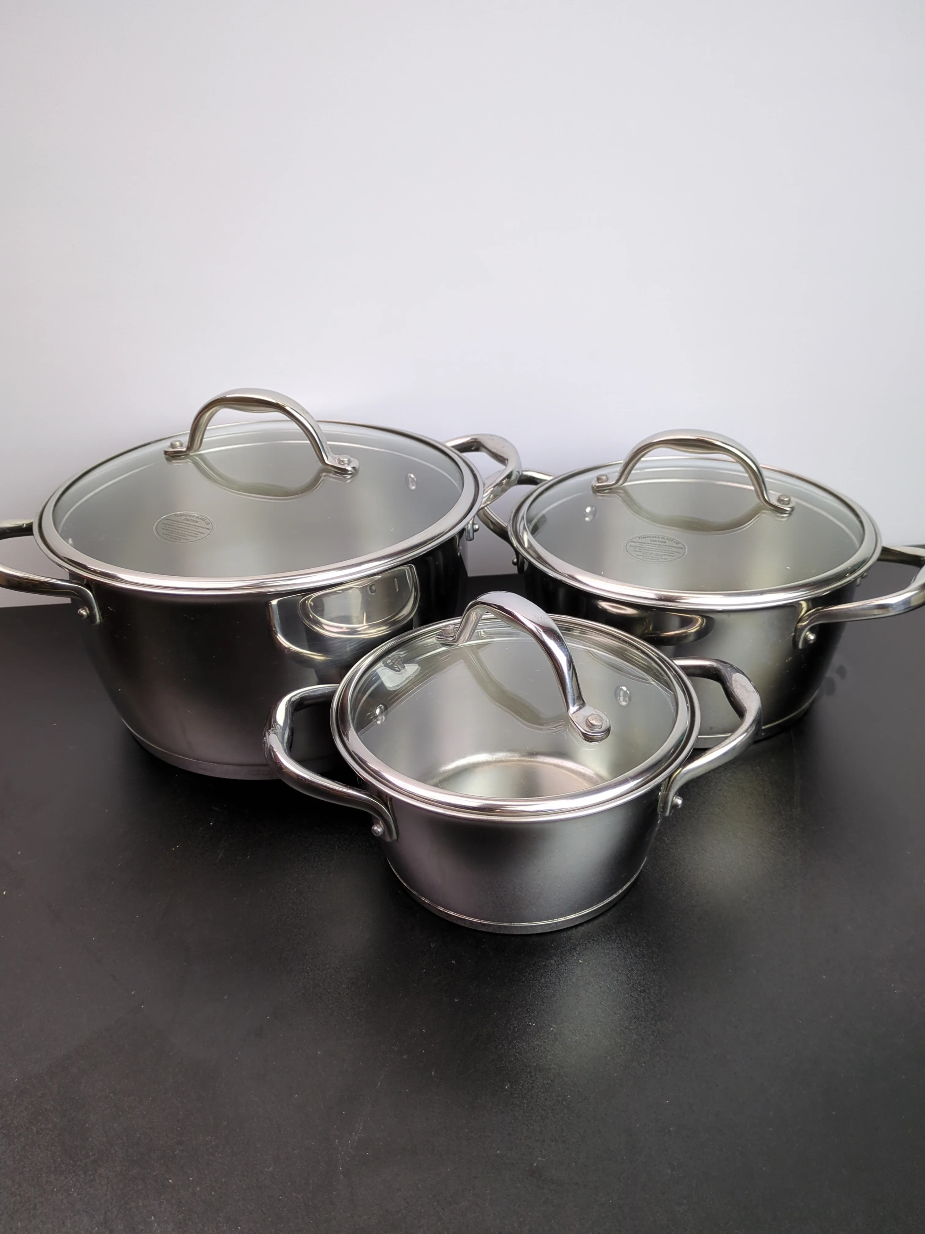 NEW - Tramontina 6-piece Stackable Sauce Pot Set - Retail $69 - Image 2
