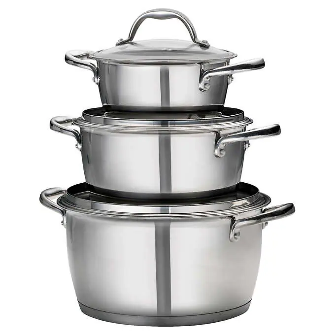 NEW - Tramontina 6-piece Stackable Sauce Pot Set - Retail $69 - Image 6