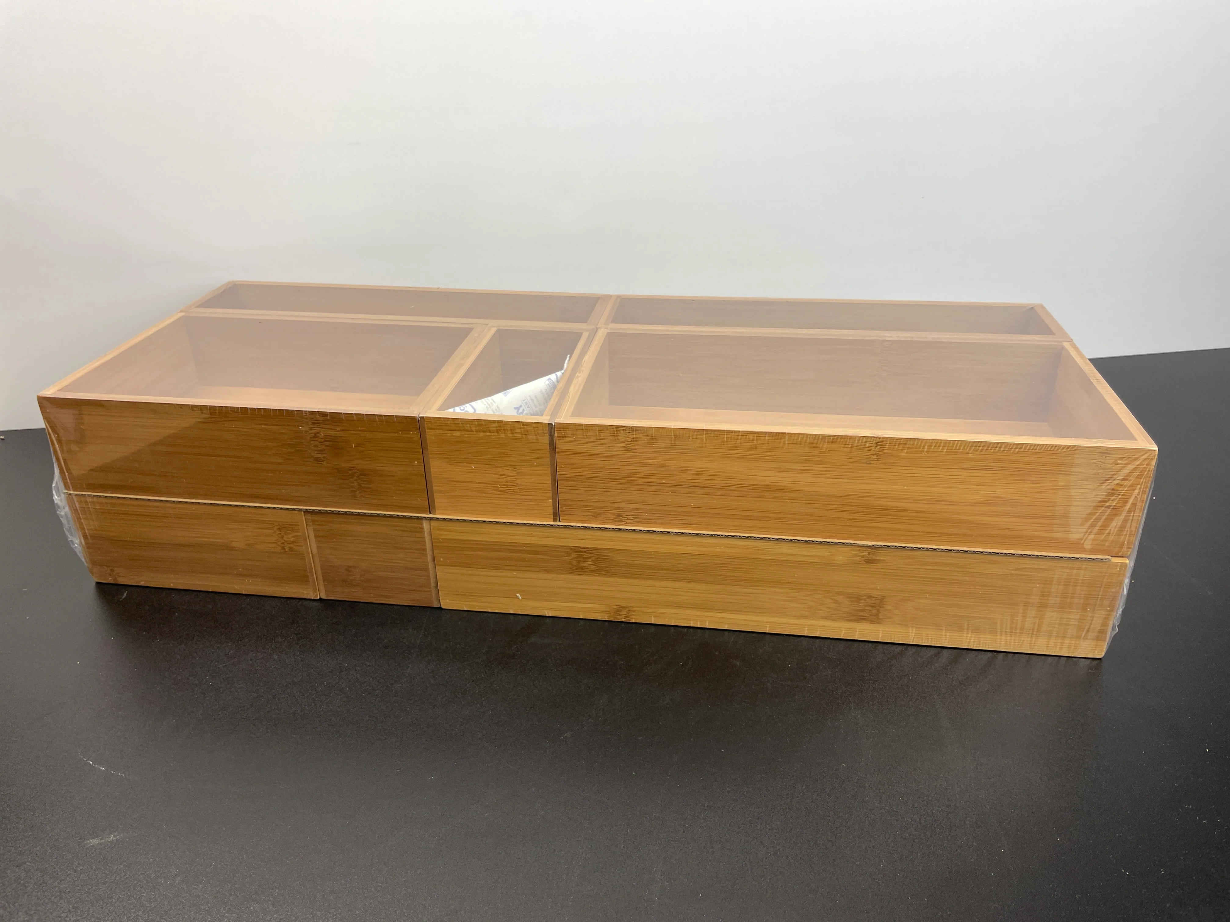 NEW - Seville Classics 10-piece Bamboo Storage Box Organizer Set - Retail $29 - Image 5
