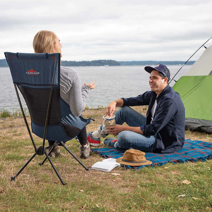 Cascade Ultralight Highback Camp Chair with Carry Bag For outdoor beach for Sports Events - Retail $45 - Image 3