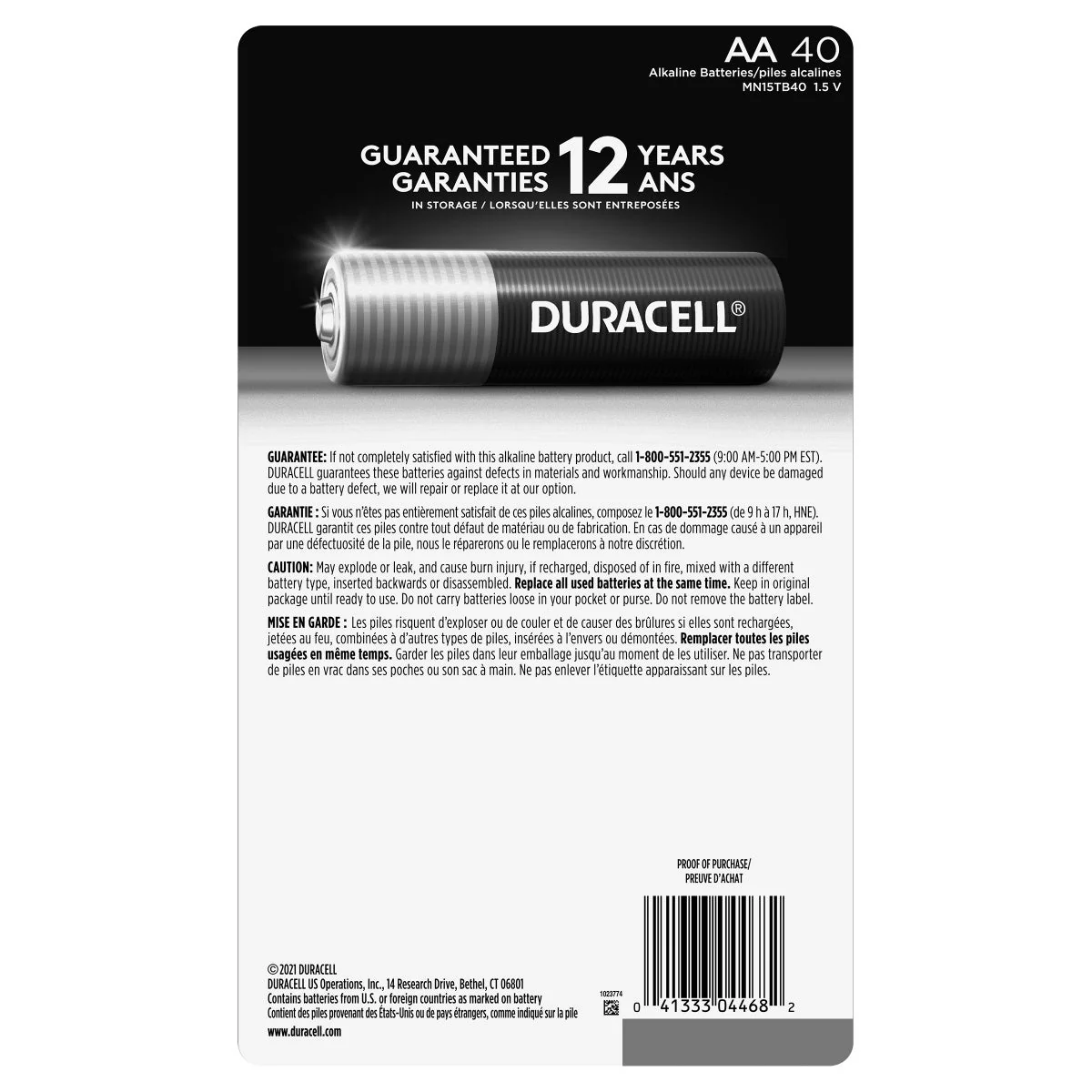 Duracell Coppertop Alkaline AA Batteries, 40-count - Image 2