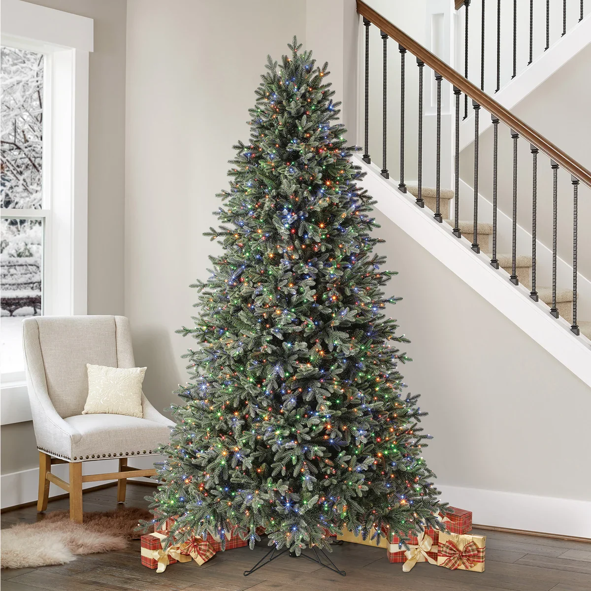 NEW - 7.5 ft Pre-Lit Aspen EZ Connect Artificial Christmas Tree, 1,850 Color-Changing Radiant Micro LED Lights - Retail $479 - Image 2