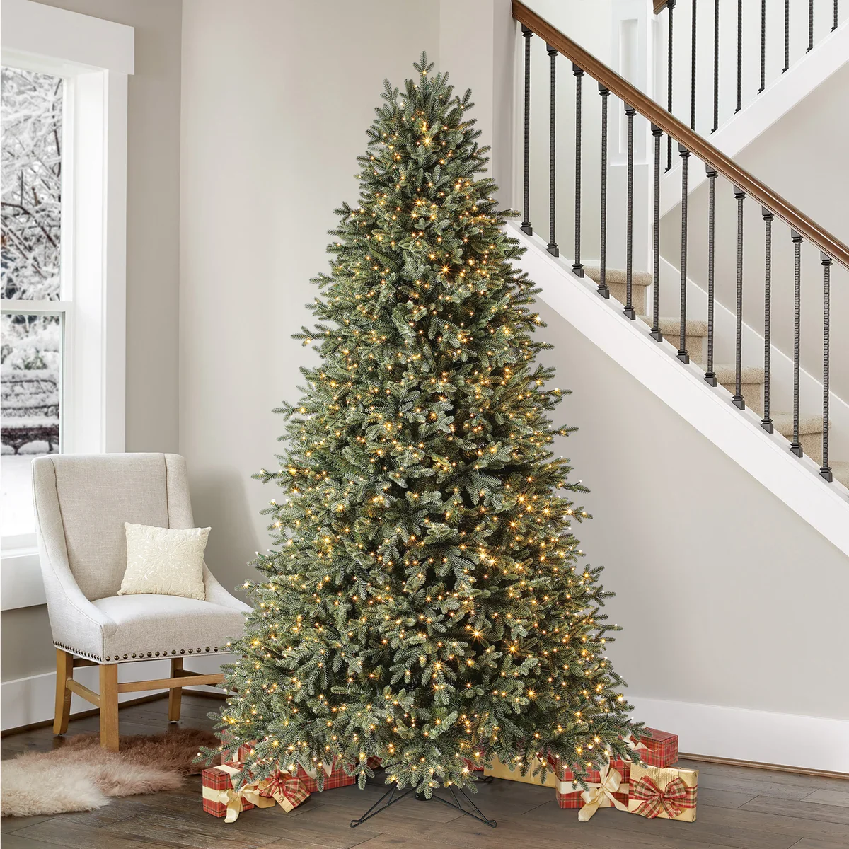 NEW - 7.5 ft Pre-Lit Aspen EZ Connect Artificial Christmas Tree, 1,850 Color-Changing Radiant Micro LED Lights - Retail $479 - Image 3