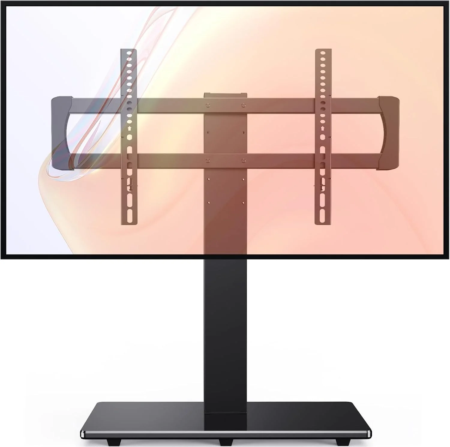 Marsail Universal TV Stand Base for 44-85 Inch LCD OLED Flat/Curved Screen TVs-Height Adjustable/Tall/Larger Table Top TV Stand Mount with Cable Management, VESA 800x400mm